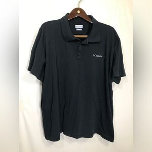 Columbia Polo Shirt Men's Size XXL Black Short Sleeve Golf Active Fit